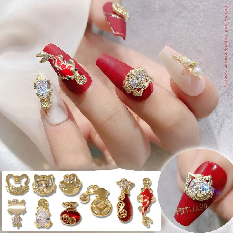 Paso Sico 2022 Chinese New Year Tiger Money Gold Bag DIY Nail Art Decoration for Manicure Ornament
Paso Sico 2022 Chinese New Year Tiger Money Gold Bag DIY Nail Art Decoration for Manicure Ornament