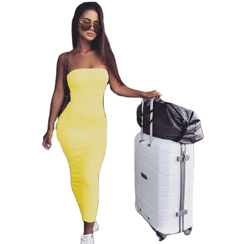 New Style Lady Sexy Streetwear Sleeveless Wrapped Chest bodycon dress women 2021, As picture 
New Style Lady Sexy Streetwear Sleeveless Wrapped Chest bodycon dress women 2021, As picture