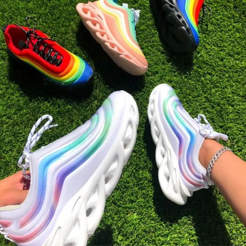 Top Quality comfy Sneaker For Women ladies rainbow running sport shoes women's fashion sneakers, Pictured
Top Quality comfy Sneaker For Women ladies rainbow running sport shoes women's fashion sneakers, Pictured