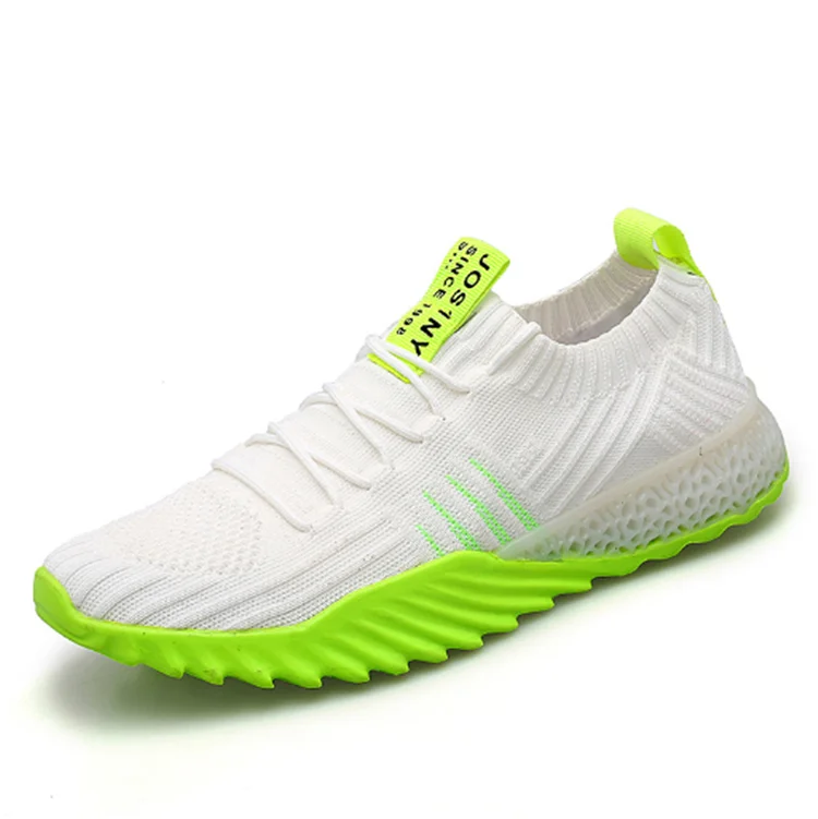 New flying weave running shoes low - top stretch mesh fabric fashion breathable casual sports shoes for lovers, Green, orange, black
New flying weave running shoes low - top stretch mesh fabric fashion breathable casual sports shoes for lovers, Green, orange, black
