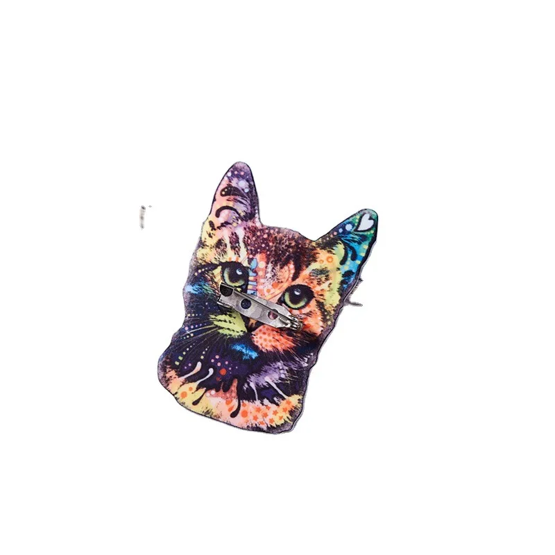 European and American new animal brooch pins fashion retro acrylic cat brooch wholesale, 4 colors
European and American new animal brooch pins fashion retro acrylic cat brooch wholesale, 4 colors