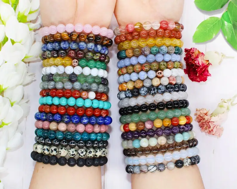 2022 new design crystal quartz stone jade bracelet bangle simple color round natural stone african turquoise beads bracelet, Natural color
2022 new design crystal quartz stone jade bracelet bangle simple color round natural stone african turquoise beads bracelet, Natural color
