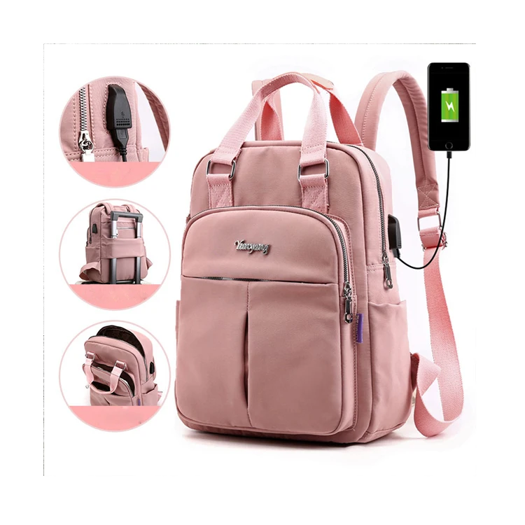 LP027 New leisure nylon ladies travel backpack USB charging computer bag large capacity college school backpack bag girls
LP027 New leisure nylon ladies travel backpack USB charging computer bag large capacity college school backpack bag girls