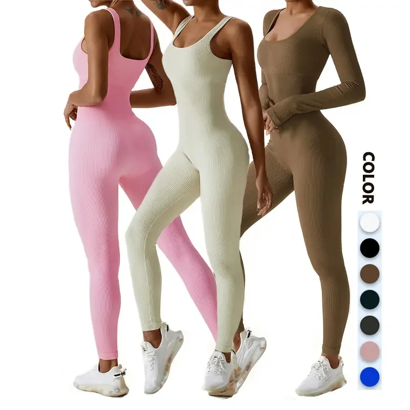 Women's Yoga fitness Ribbed Bodysuit Seamless One Piece Yoga Jumpsuits Workout Rompers Exercise Jumpsuit women
Women's Yoga fitness Ribbed Bodysuit Seamless One Piece Yoga Jumpsuits Workout Rompers Exercise Jumpsuit women