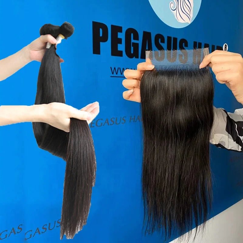 Brazilian Human Hair 3 Bundles With HD Swiss lace 5*5 lace frontal closure Wholesale Original Virgin Natural Color Straight
Brazilian Human Hair 3 Bundles With HD Swiss lace 5*5 lace frontal closure Wholesale Original Virgin Natural Color Straight
