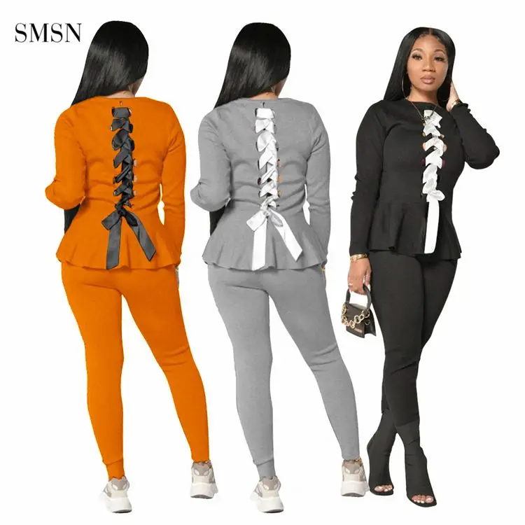 Best Seller 2021 Autumn Women Suits Sexy Drawstring Front And Back Hem Falbala Design Two Piece Pants Set
Best Seller 2021 Autumn Women Suits Sexy Drawstring Front And Back Hem Falbala Design Two Piece Pants Set