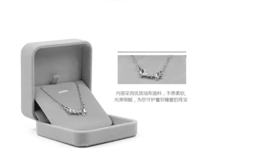 velvet jewelry necklace ring earring bracelet gift box for