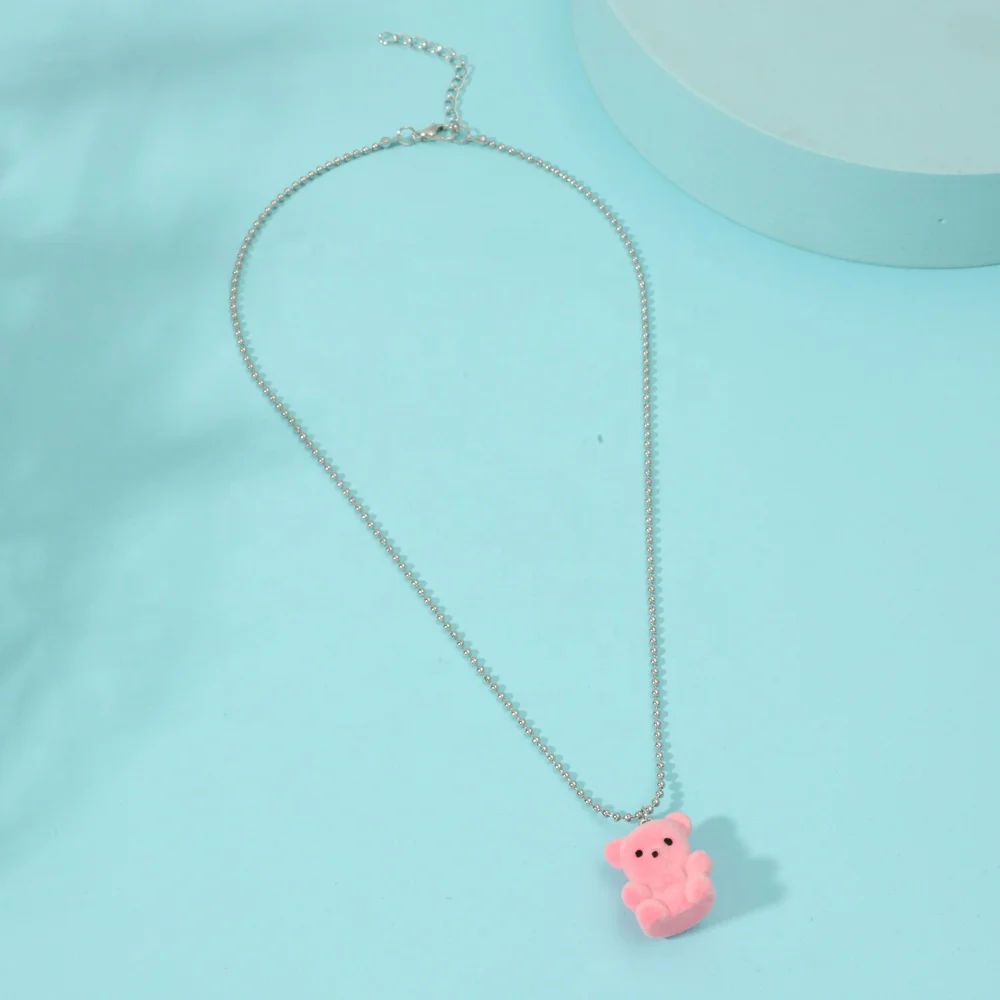 Personalized Bear Pendant Necklace Cartoon Cute Bead Chain Necklace Simple Temperament Women's Necklace, Picture
Personalized Bear Pendant Necklace Cartoon Cute Bead Chain Necklace Simple Temperament Women's Necklace, Picture