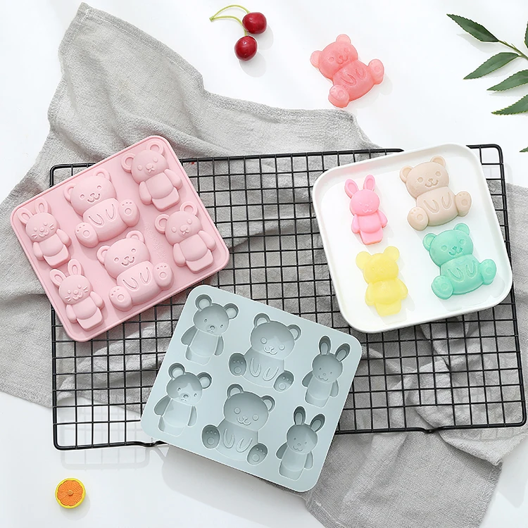 Spot Cute Cartoon Silicone Mold Chocolate Mold Baking Cake Mold Ice Tray Little Bear Bunny, As picture or as your request
Spot Cute Cartoon Silicone Mold Chocolate Mold Baking Cake Mold Ice Tray Little Bear Bunny, As picture or as your request