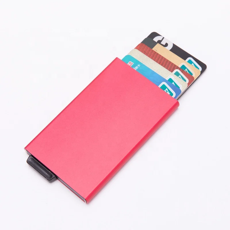 Push button Aluminum Credit Card Holder ID RFID Blocking Wallet, Black, red, grey, blue, gold, silver
Push button Aluminum Credit Card Holder ID RFID Blocking Wallet, Black, red, grey, blue, gold, silver