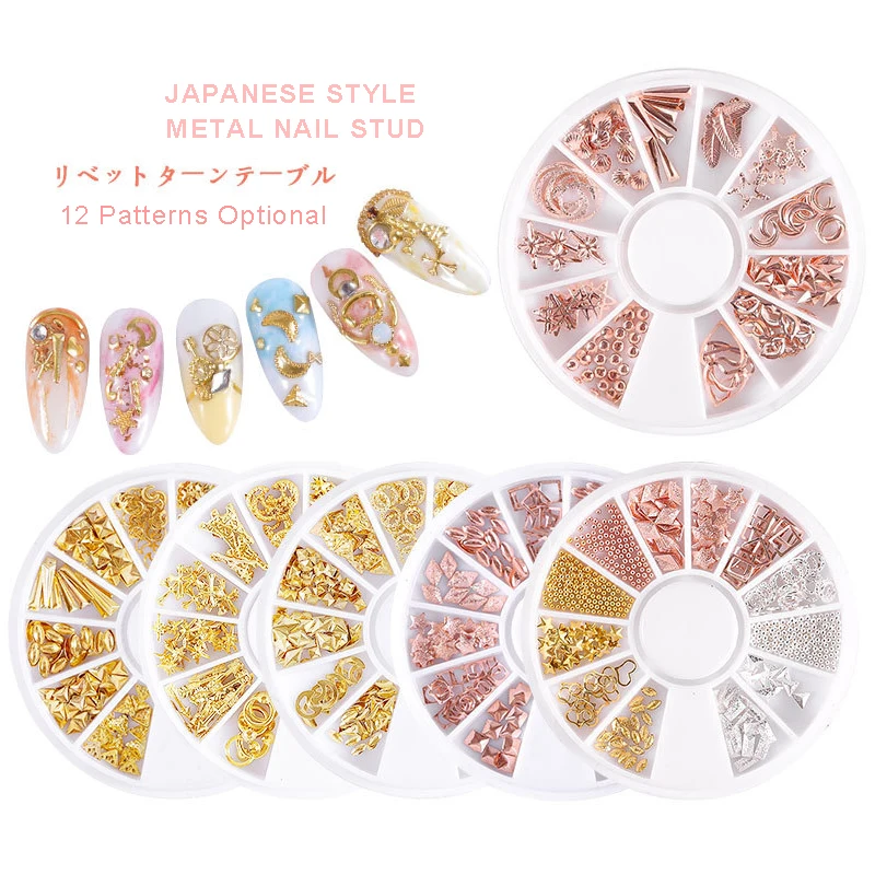 3D Gold Silver Metal Charms Heart Alloy Rivets Nail Art Studs UV Gel Decoration in Wheel, Gold / silver / rose gold
3D Gold Silver Metal Charms Heart Alloy Rivets Nail Art Studs UV Gel Decoration in Wheel, Gold / silver / rose gold