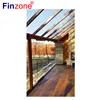 Fashion frameless stacking folding sliding balcony glass partition wall with good quality