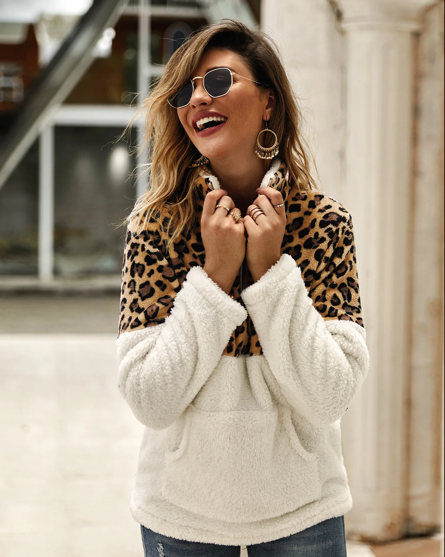 Autumn Winter Leopard Print Hoodies Women Plush Flurry Sweatshirt Winter Long Sleeve Female Pullover Tops, Picture
Autumn Winter Leopard Print Hoodies Women Plush Flurry Sweatshirt Winter Long Sleeve Female Pullover Tops, Picture
