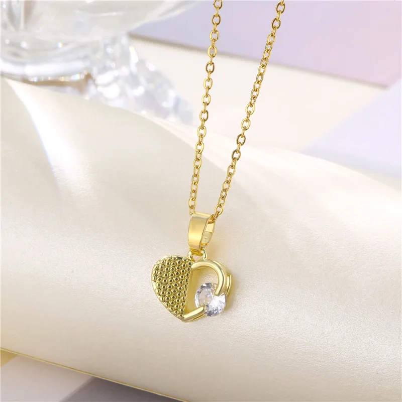 Amazon Best Selling 18K Real Gold Plated Titanium Steel Chain Heart Pendant Necklace Diamond Eternity Love Heart Necklaces
Amazon Best Selling 18K Real Gold Plated Titanium Steel Chain Heart Pendant Necklace Diamond Eternity Love Heart Necklaces