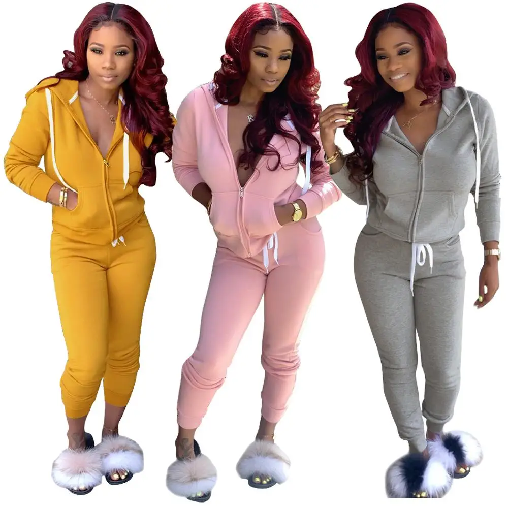 Fashion solid color zip hoodie hooded sets track suits women sport tracksuit custom with pocket sweat suits
Fashion solid color zip hoodie hooded sets track suits women sport tracksuit custom with pocket sweat suits