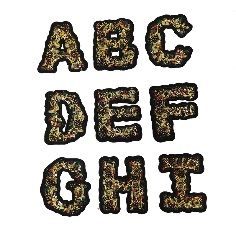26 English letters dazzle color bead sequin rope embroider decoration patch manufacturers a large number of spot
26 English letters dazzle color bead sequin rope embroider decoration patch manufacturers a large number of spot