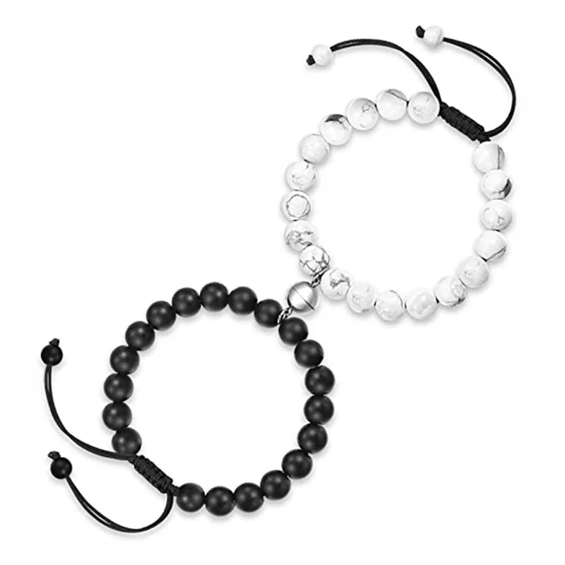 Handmade Natural Stone Beads Adjustable Bracelet Magnetic Matching Couple Bracelet Long Distance Relationship Gifts for Couples
Handmade Natural Stone Beads Adjustable Bracelet Magnetic Matching Couple Bracelet Long Distance Relationship Gifts for Couples