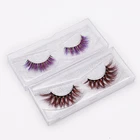 whole sale manufacturer stars natural curl colorful false eyelashes