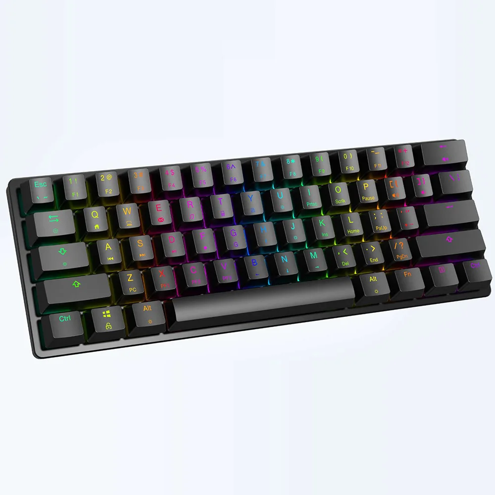 YM2021 hotsale free sample MK21 wired type C 61keys pbt gaming keyboard 60% mechanical keyboard, Black white
YM2021 hotsale free sample MK21 wired type C 61keys pbt gaming keyboard 60% mechanical keyboard, Black white