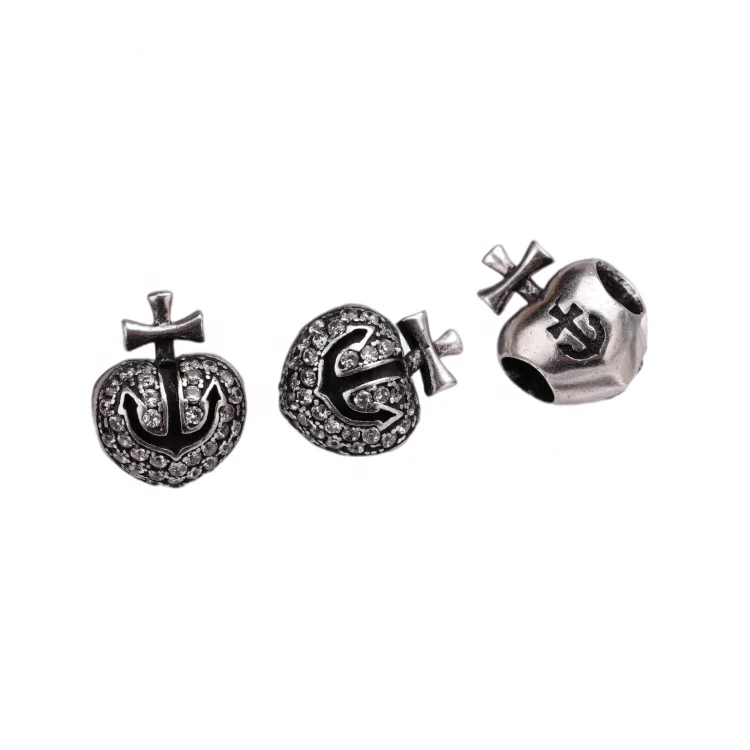 Fashion Accessory Wholesale Antique Silver Brass Copper Zircon DIY Heart Boat Anchor Beads for Jewelry Bracelet Necklace Making
Fashion Accessory Wholesale Antique Silver Brass Copper Zircon DIY Heart Boat Anchor Beads for Jewelry Bracelet Necklace Making