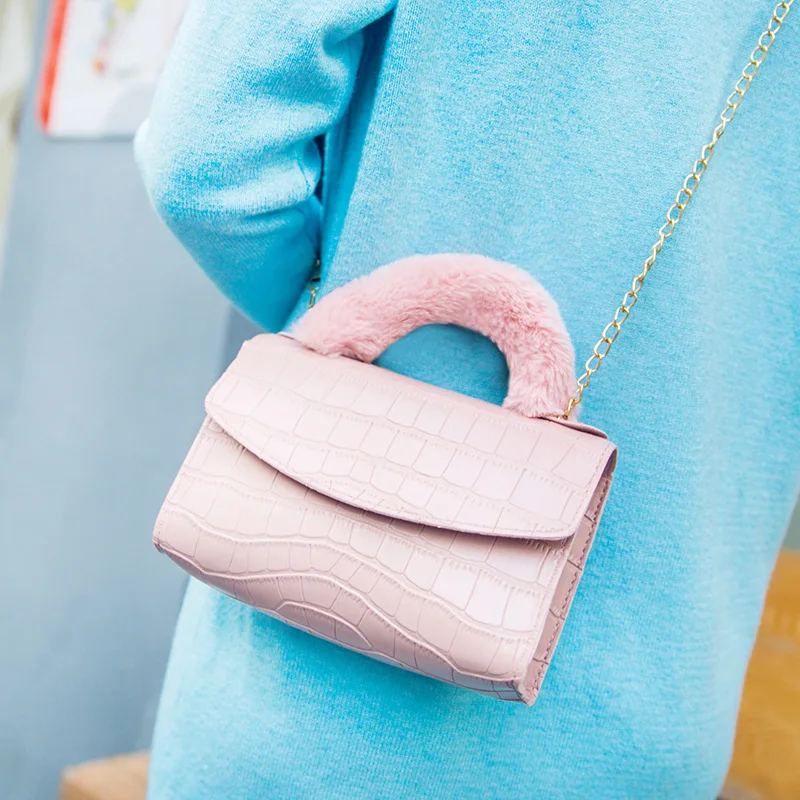 Fashionable Crocodile Skin Furry Tote Bag Mini Square Cross Body Women Luxury Winter Fluffy Handbag, 8 colors
Fashionable Crocodile Skin Furry Tote Bag Mini Square Cross Body Women Luxury Winter Fluffy Handbag, 8 colors