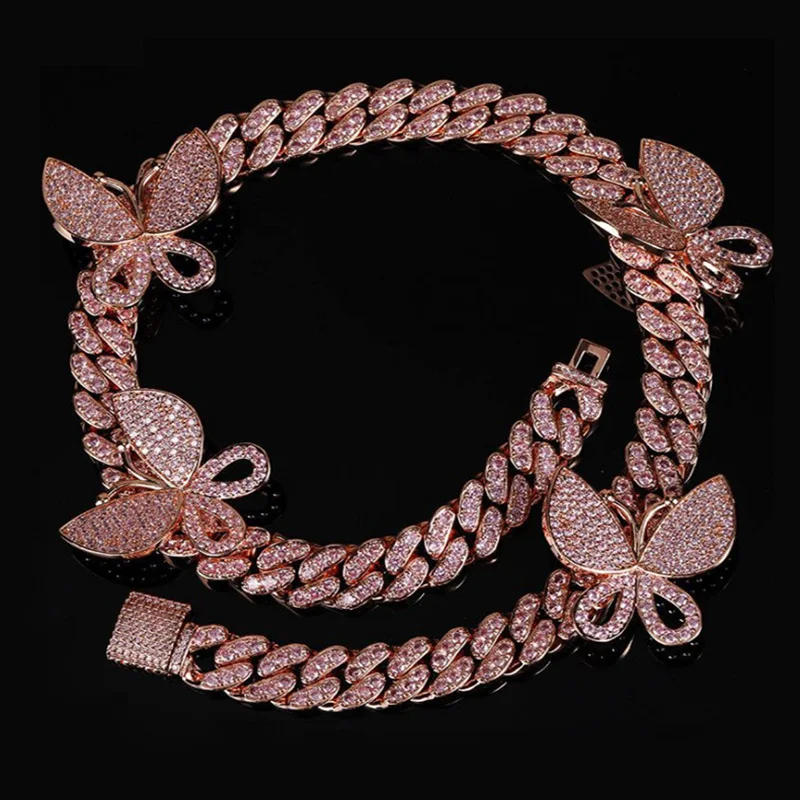 Hot selling Hips Hops ice out rose Gold Butterfly Cuban Chain Choker Necklace, Silver,gold,black,rose
Hot selling Hips Hops ice out rose Gold Butterfly Cuban Chain Choker Necklace, Silver,gold,black,rose