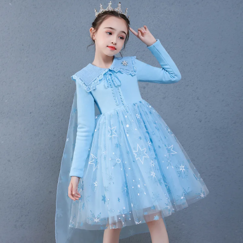 Hot Sell Girls Anna Fancy Cosplay Costume Elsa Performance Dress Elsa Halloween Costume Snow Princess Long Blue Mesh Dress
Hot Sell Girls Anna Fancy Cosplay Costume Elsa Performance Dress Elsa Halloween Costume Snow Princess Long Blue Mesh Dress