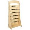Chip board floor display rack with slatwall hooks