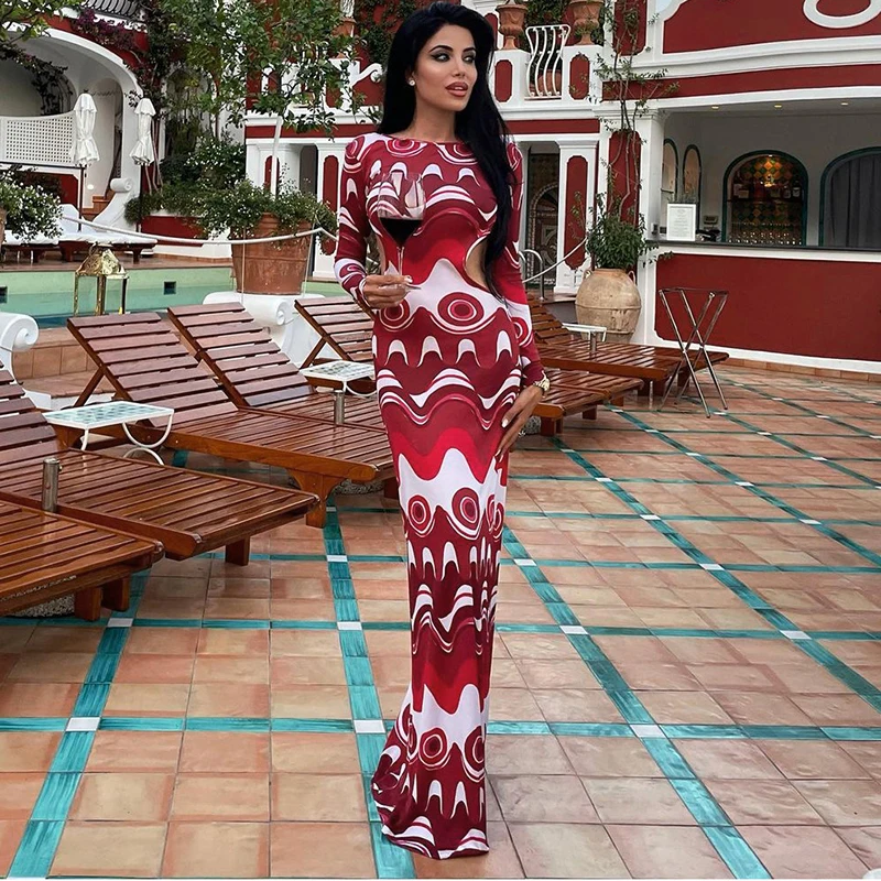 M21DS516 Sexy Backless Maxi Dresses Women Long Sleeve Pattern Print Bodycon Maxi Party Club Dresses
M21DS516 Sexy Backless Maxi Dresses Women Long Sleeve Pattern Print Bodycon Maxi Party Club Dresses