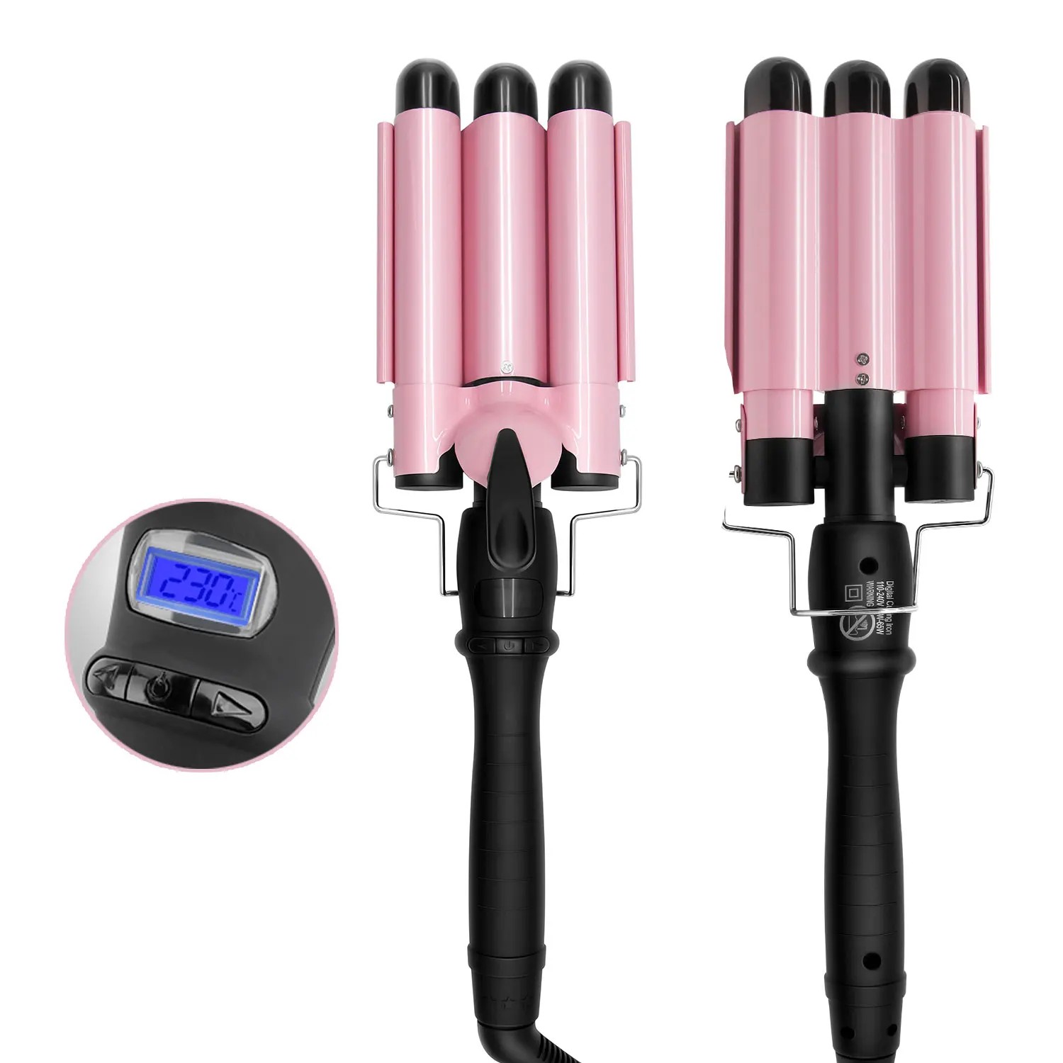 LCD Temp Display hair crimper wavers hair crimper iron ceramic hair crimping iron crimper, Pink
LCD Temp Display hair crimper wavers hair crimper iron ceramic hair crimping iron crimper, Pink