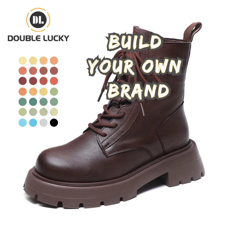 Double Lucky New Design High Quality Boots Women Shoes Comfortable Leather Motorcycle Boots Rubber Women Boots, Customized color
Double Lucky New Design High Quality Boots Women Shoes Comfortable Leather Motorcycle Boots Rubber Women Boots, Customized color