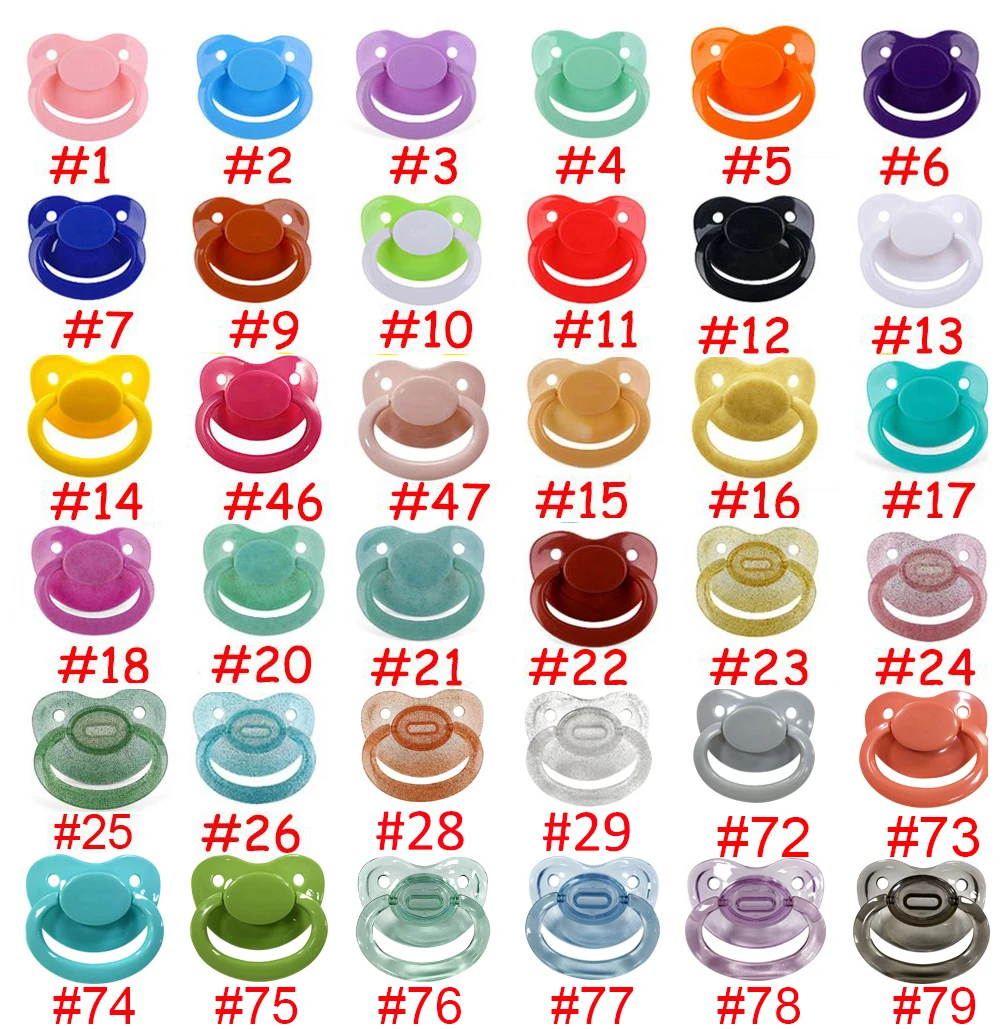 Wholesale Original 26 Colors Silicone Nipple ABDL Pacifier Adult Pacifier, 30 kinds of color
Wholesale Original 26 Colors Silicone Nipple ABDL Pacifier Adult Pacifier, 30 kinds of color