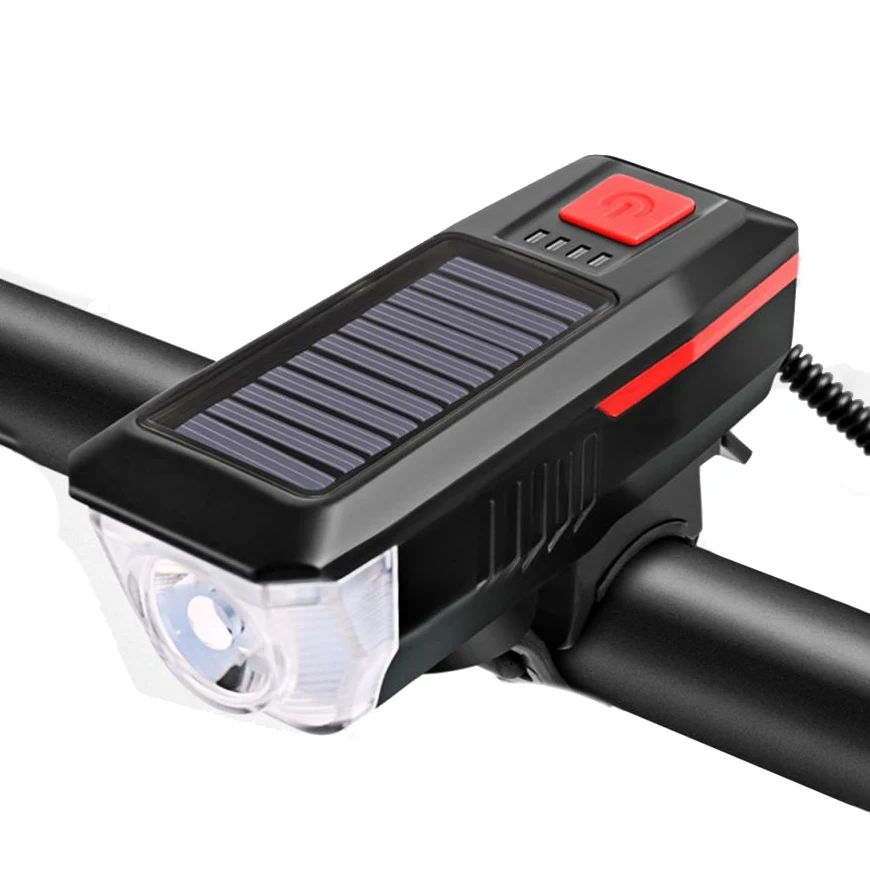 Waterproof Cycling LED Flashlight Bicycle USB Rechargeable Lamp Lantern Solar Power Bicycle Front Light with Bike Horn Bell, Black red/black blue/black green/black orange
Waterproof Cycling LED Flashlight Bicycle USB Rechargeable Lamp Lantern Solar Power Bicycle Front Light with Bike Horn Bell, Black red/black blue/black green/black orange