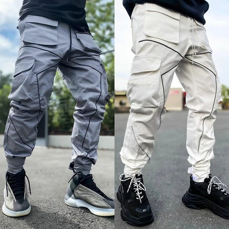 China factory wholesale casual reflective sports fitness men multi pocket cargo pants, Picture shows
China factory wholesale casual reflective sports fitness men multi pocket cargo pants, Picture shows