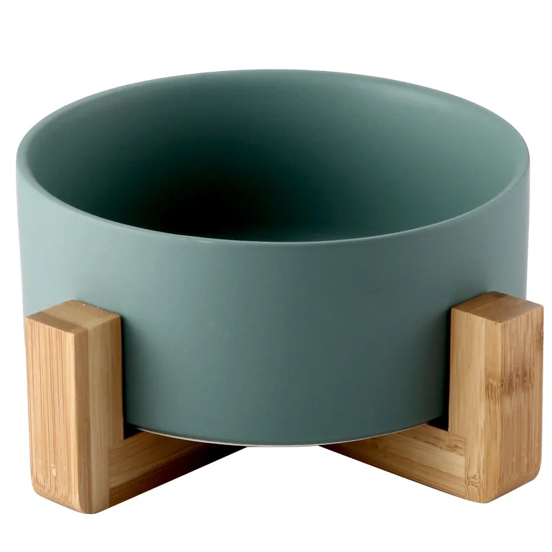 Ceramic Cat Pot Cat Food Dog Bowl Drinking Water Double Bowl Protection Cervical Pet Bowl Supplies