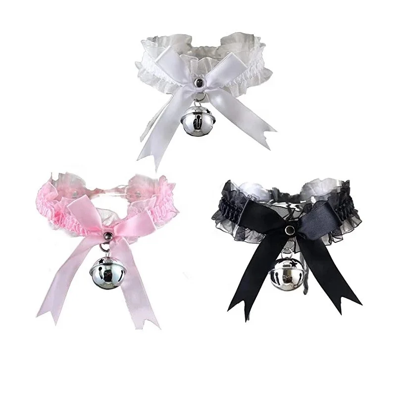 New Adjustable Lace Choker with Bell Sweet Cute Gothic Choker Necklaces Collar for Women Girls Detachable Cosplay Party Jewelry
New Adjustable Lace Choker with Bell Sweet Cute Gothic Choker Necklaces Collar for Women Girls Detachable Cosplay Party Jewelry