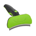 Pet Dog And Cat Hair Grooming Deshedding Blade Brush Comb With Self Cleaning Button