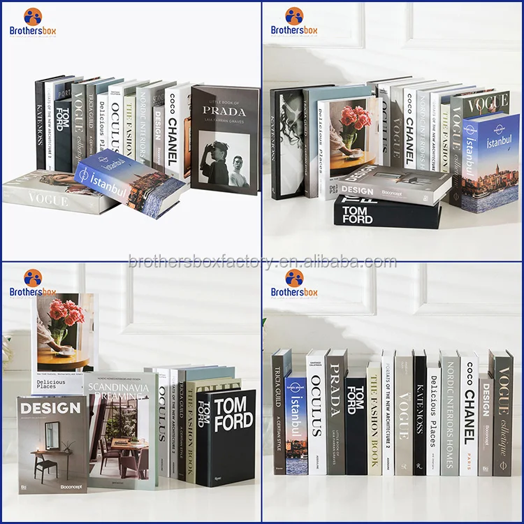 wholesale book shaped box cheap high quality decorative fake