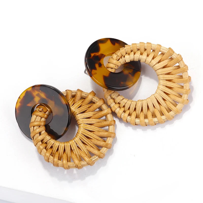 2019 New Handmade Round Circle Rattan Acrylic Drop Earrings Jewelry Simple Wedding Geometric Dangle Earrings Jewelry Gift
2019 New Handmade Round Circle Rattan Acrylic Drop Earrings Jewelry Simple Wedding Geometric Dangle Earrings Jewelry Gift