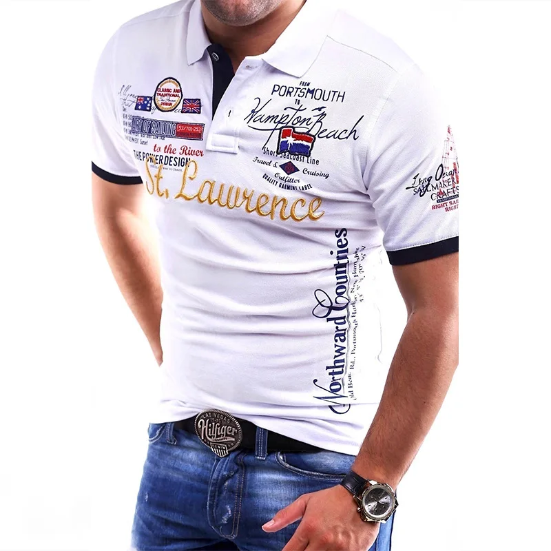 Trending hot products business short-sleeved slim casual letter printing men's T-shirt Polo shirt, White,black,green,orange
Trending hot products business short-sleeved slim casual letter printing men's T-shirt Polo shirt, White,black,green,orange