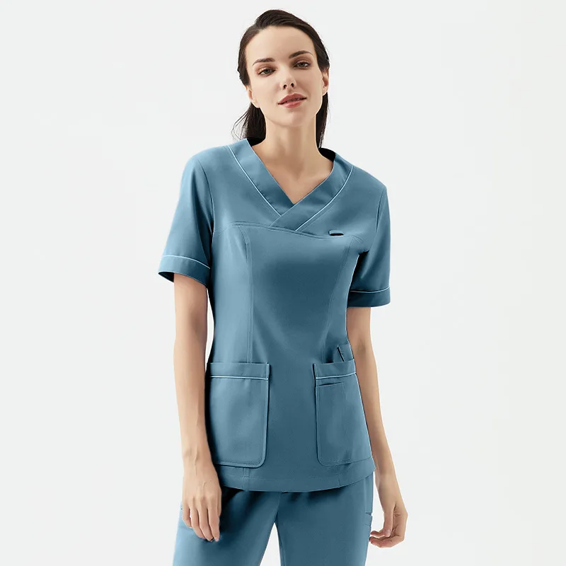 2021 new nurse hand washing clothes short sleeved surgical clothes oral and dental beauty salon work clothes female embroidered
2021 new nurse hand washing clothes short sleeved surgical clothes oral and dental beauty salon work clothes female embroidered