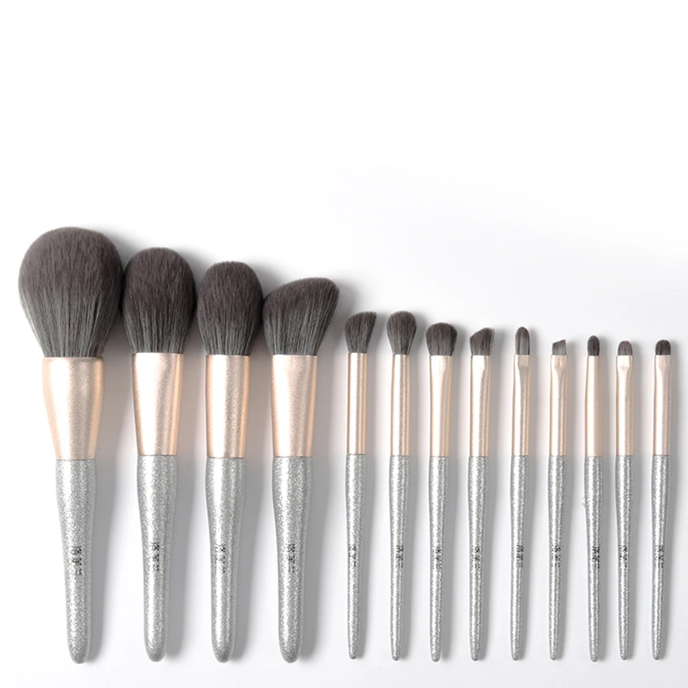 factory 13 pcs professional makeup brush set super soft bristle birch handle vegan makeup brush, Silver
factory 13 pcs professional makeup brush set super soft bristle birch handle vegan makeup brush, Silver
