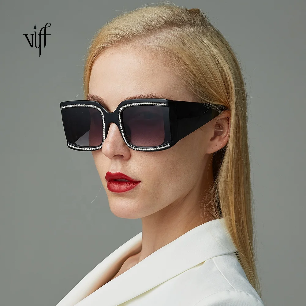 VIFF Square Diamond Frame Sunglasses HP20020 Oversized Diamond Rhinestone Glasses Bling Out Sunglasses With Rhinestone
VIFF Square Diamond Frame Sunglasses HP20020 Oversized Diamond Rhinestone Glasses Bling Out Sunglasses With Rhinestone