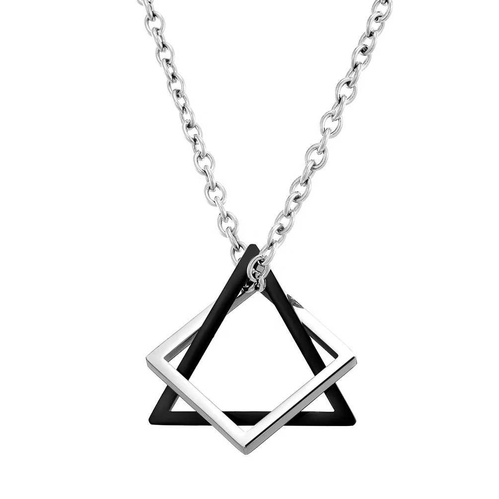 Hip-hop men's jewelry triangle square titanium steel necklace pendant necklace men and women couple pendant
Hip-hop men's jewelry triangle square titanium steel necklace pendant necklace men and women couple pendant