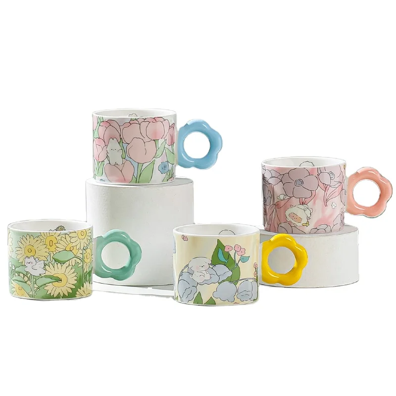 Factory Outlet Cartoon Cute Flower Mug 280ml Tulip Animal Tea Coffee Cup for for Gift Set
Factory Outlet Cartoon Cute Flower Mug 280ml Tulip Animal Tea Coffee Cup for for Gift Set