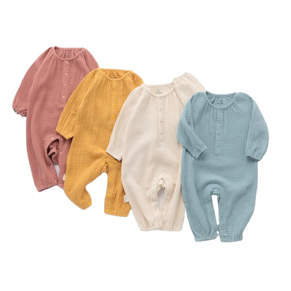 2020 Custom Hot selling Style Baby romper linen 100%cotton baby clothes long sleeve jumpsuit
2020 Custom Hot selling Style Baby romper linen 100%cotton baby clothes long sleeve jumpsuit