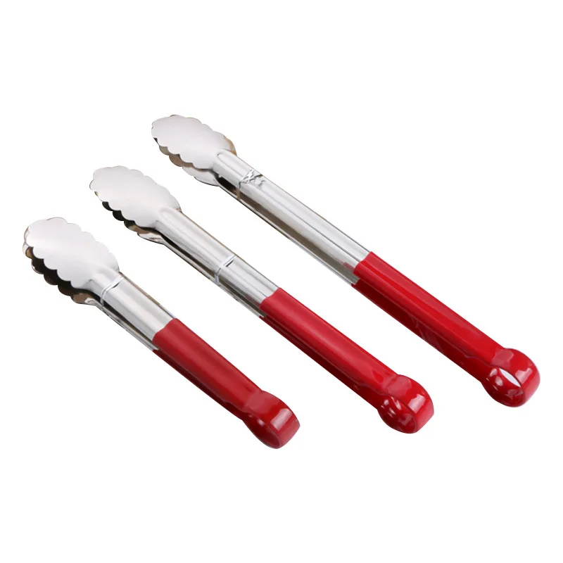 Stainless steel Food Tongs set of 3 for Cooking Bread, Red
Stainless steel Food Tongs set of 3 for Cooking Bread, Red