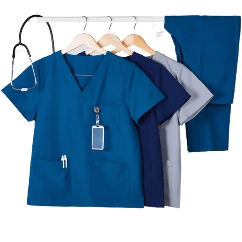 Medical Scrubs Sets Nursing Uniform Hospital Uniforms Custom Logo Scrubs Suit for Women and Men
Medical Scrubs Sets Nursing Uniform Hospital Uniforms Custom Logo Scrubs Suit for Women and Men