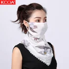 Fast Shipping Female Outdoor Breathable Muffler Scarf Chiffon Silk Neckerchief Sunscreen Earloop Hijab