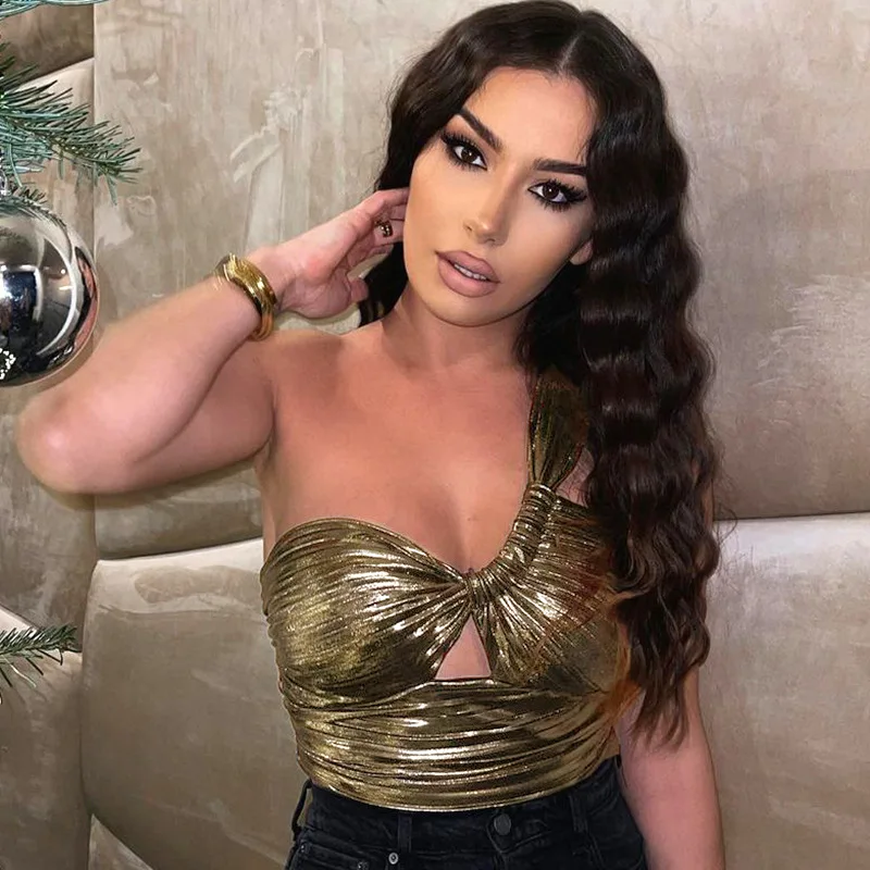 Wholesale boutique 2022 women ladies flash one shoulder hollow out sexy skinny crop tops
Wholesale boutique 2022 women ladies flash one shoulder hollow out sexy skinny crop tops